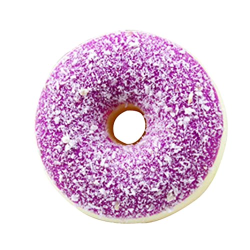 Squishy Juguete,Blando Apretón de Tensión aliviador Suave Colorido Donut perfumado Lento Rising Juguetes LMMVP (7*7*2.5cm, Aleatorio)