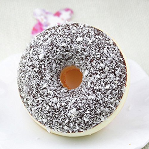 Squishy Juguete,Blando Apretón de Tensión aliviador Suave Colorido Donut perfumado Lento Rising Juguetes LMMVP (7*7*2.5cm, Aleatorio)