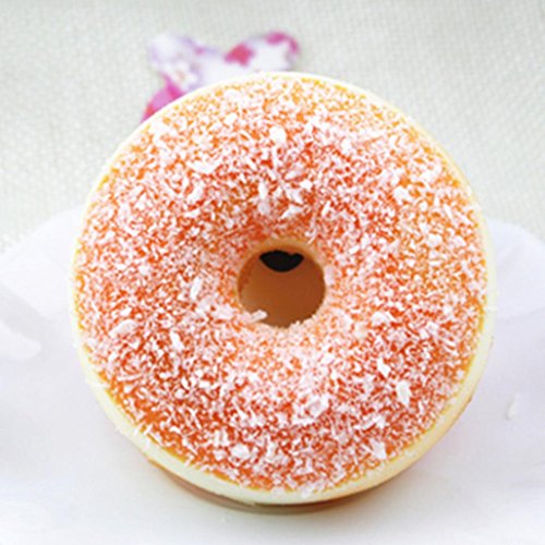 Squishy Juguete,Blando Apretón de Tensión aliviador Suave Colorido Donut perfumado Lento Rising Juguetes LMMVP (7*7*2.5cm, Aleatorio)