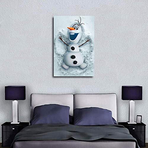 SSKJTC Pictures Arts Craft for Home Wall Decor Regalo Frozen 2 impresiones de muñeco de nieve listo para colgar para decoración del hogar Obras de arte de 35 x 40 cm