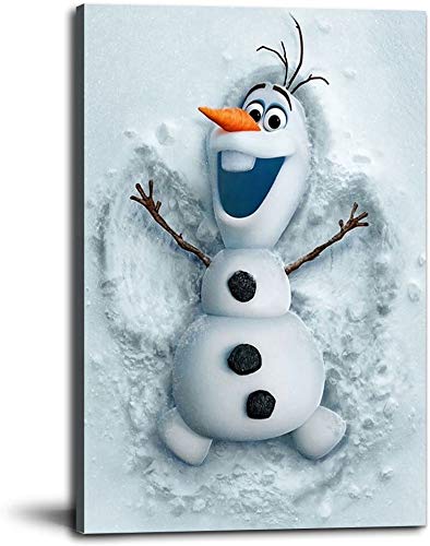 SSKJTC Pictures Arts Craft for Home Wall Decor Regalo Frozen 2 impresiones de muñeco de nieve listo para colgar para decoración del hogar Obras de arte de 35 x 40 cm