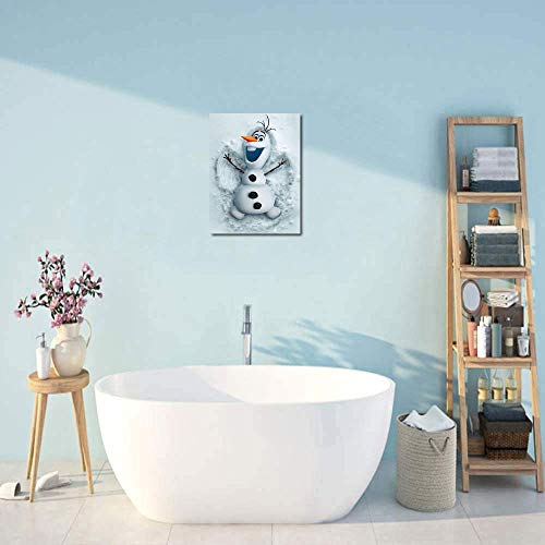 SSKJTC Pictures Arts Craft for Home Wall Decor Regalo Frozen 2 impresiones de muñeco de nieve listo para colgar para decoración del hogar Obras de arte de 35 x 40 cm