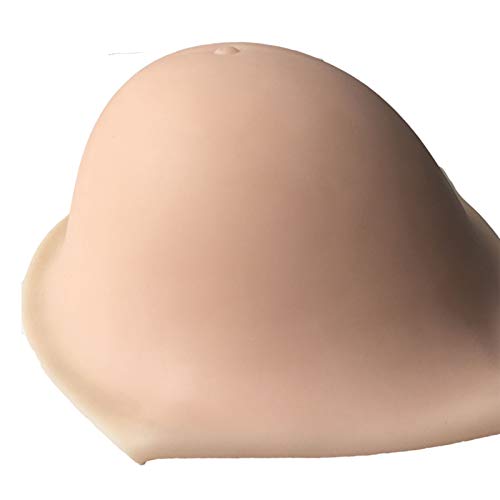 SSLW Vientre De Embarazo Falso, 2-10 Meses Piel Artificial Silicona Falsa Vientre De Gelatina Panza De Bebé Vientre De Embarazada Correa-On Bandas Elásticas De Embarazo Falso