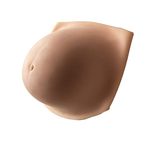 SSLW Vientre De Embarazo Falso, 2-10 Meses Piel Artificial Silicona Falsa Vientre De Gelatina Panza De Bebé Vientre De Embarazada Correa-On Bandas Elásticas De Embarazo Falso