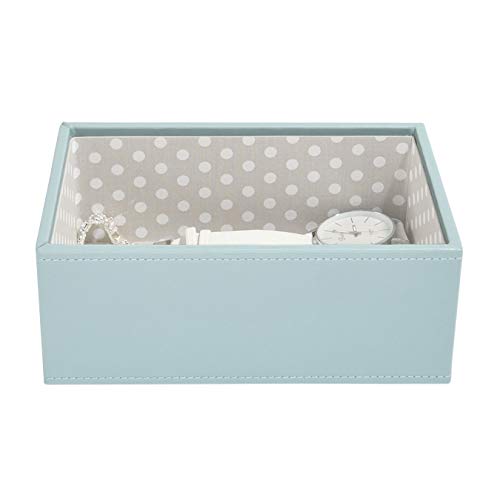 STACKERS - Mini joyero profundo, Duck Egg Blue/Pink Polka, 18 x 12.5 x 7 CM