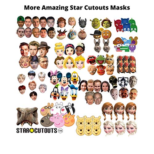 Star Cutouts Ltd SMP381 Disney Party Pack Anna Kristoff Olaf 2 máscaras Elsa Frozen incluye pestañas y elásticos, multicolor