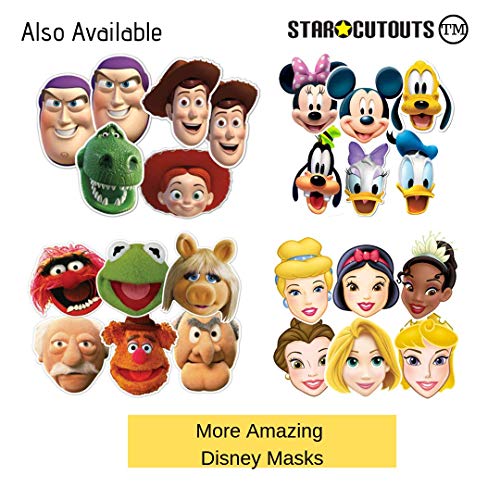 Star Cutouts SMP404 Oficial Frozen Olaf Snowman 6 Pack de máscaras perfectas para aficionados, bolsas de fiesta congeladas y decoraciones, multicolor