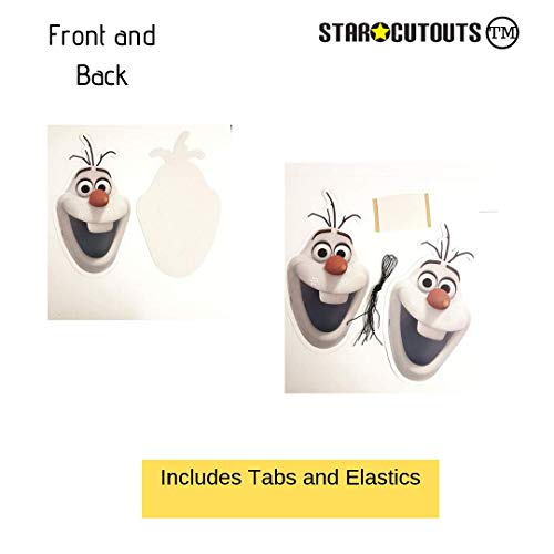 Star Cutouts SMP404 Oficial Frozen Olaf Snowman 6 Pack de máscaras perfectas para aficionados, bolsas de fiesta congeladas y decoraciones, multicolor
