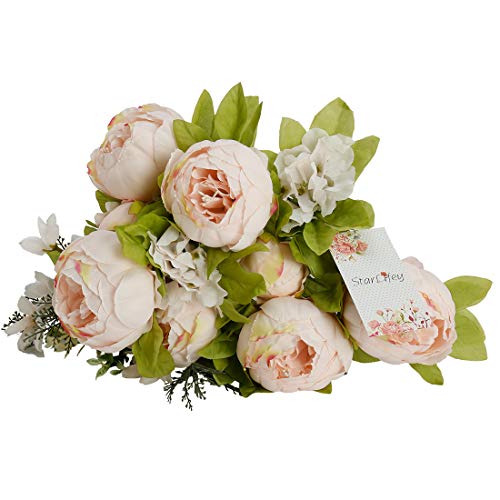StarLifey Flores Artificiales Decoraci¨®n, Seda Ramos Boda, Humedad Ramo Flores Peonias, Ramo de Flores Naturales para la Decoraci¨®n de la Barra de la Oficina de la Casa del Banquete de Boda