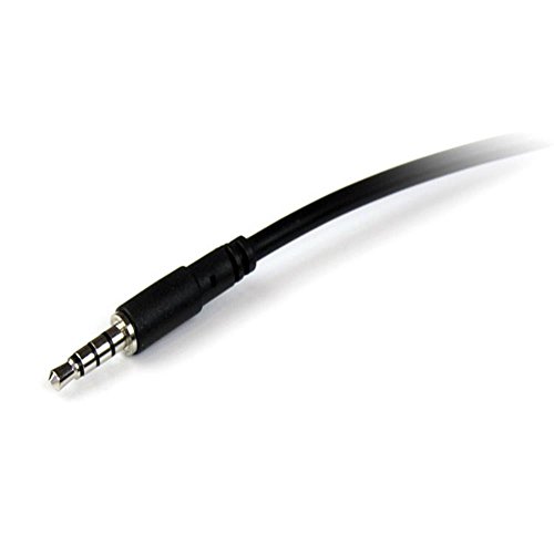 StarTech.com MUHSMF2M - Cable de extensión alargador de Auriculares con micrófono Mini Jack 3.5 mm, 4 Pines, Macho a Hembra, 2 m