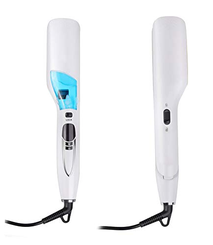 Steam Hair Comb Vapor Flat Iron Hair - Cepillo alisador eléctrico de cerámica con pantalla LED
