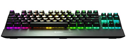 SteelSeries Apex Pro TKL - Teclado mecánico para gaming, Teclas mecánicas de actuación ajustable, Display con OLED, Compacto, Teclado QWERTY inglesa