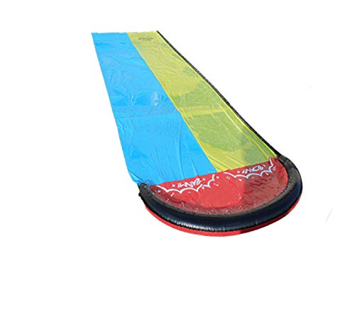 STHfficial Nuevo Tobogán Acuático Inflable De 20 Pies con Piscina De Doble Corredor para Niños Parque De Verano Patio Trasero Jugar Diversión Al Aire Libre Splash Slip N Slide Wave Rider