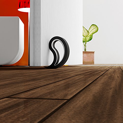 Stoppy Tope de Puerta/Ventana Juego de 2 Asequible en 14 Colores (Negro)