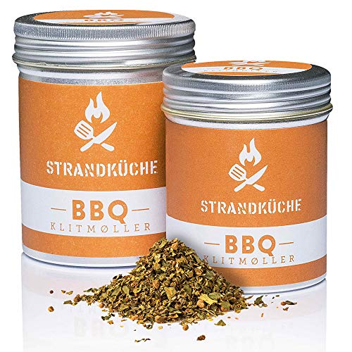 Strandküche Klitmøller Mezcla Especias BBQ 45 g I Adobo Picante BBQ I Condimentado con cilantro Majoran Muscat Paprika Ajo etc. I Mezcla para asados, Barbacoa adobo para carne y verduras