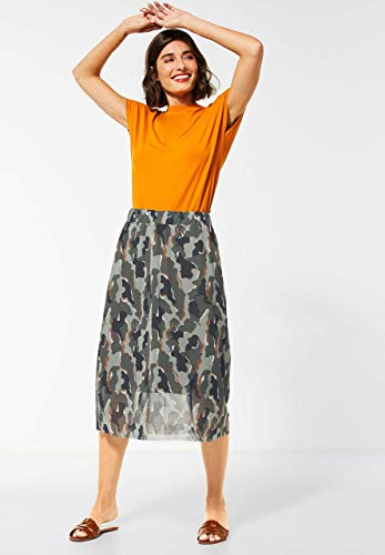 Street One - Falda Midi en Verde Oliva sombreado Tamaño 42