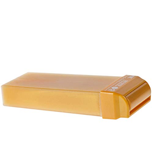 Strip Wax Gold Glitter Roll-on con aceite de árbol de té (100 ml) – Cera grande con cartucho y tiras de fieltro a partir de 2 mm de longitud de pelo