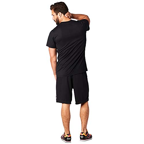 STRONG by Zumba Fitness Camiseta Unisex Transpirable de Diseño Gráfico Ropa Hombre y Mujer, Back to Black, XL/XXL
