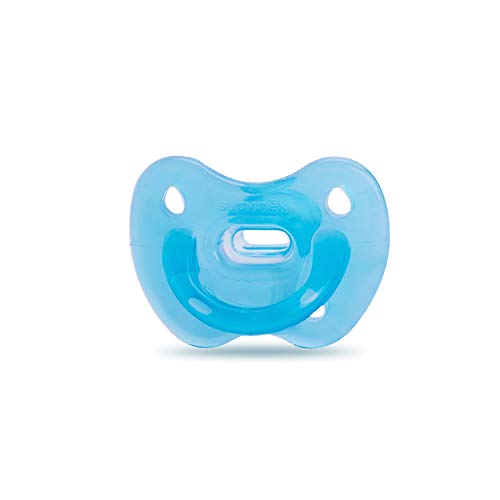 SUAVINEX 307297 Pack 2 x Chupete para Dormir Todo Silicona para Bebés 0-6 Meses, Chupete con Tetina Anatómica, Suave y Flexible, Adecuado para Dormir, Color Azul