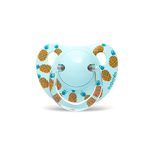 Suavinex, Pack 2 Chupete con tetina anatómica de Silicona para Bebés, Amarillo Picnic, +18 Meses