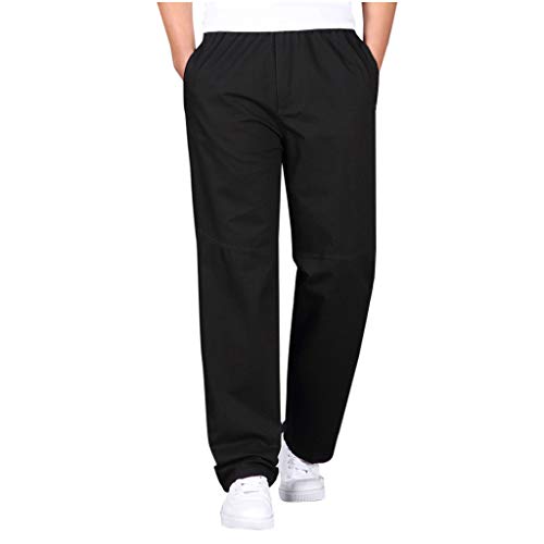 Subfamily Pantalones de Trabajo Sueltos de Gran Tamaño para Hombre Al Aire Libre, Casual Moda Loose Plus Size Al Aire Libre Monos Deportivos Pantalones Largos Negro XXXL