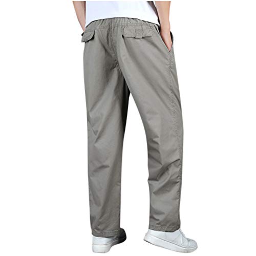 Subfamily Pantalones de Trabajo Sueltos de Gran Tamaño para Hombre Al Aire Libre, Casual Moda Loose Plus Size Al Aire Libre Monos Deportivos Pantalones Largos Pantalones Casuales Gris M