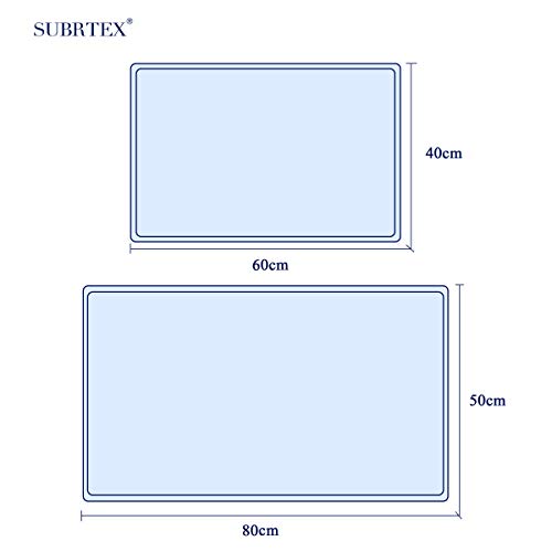 subrtex Alfombrilla de Baño Antideslizante Alfombra de Felpa de Chenille Absorbente Alfombras de Cocina Alfombra de Ducha (50×80cm,Café Oscuro)