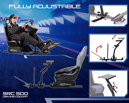 Subsonic - Asiento de carreras con soporte para volante y pedales - Silla de juego de simulación SRC 500 S para PS4, Xbox One, PC y PS3
