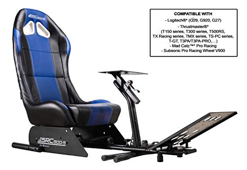 Subsonic - Asiento de carreras con soporte para volante y pedales - Silla de juego de simulación SRC 500 S para PS4, Xbox One, PC y PS3