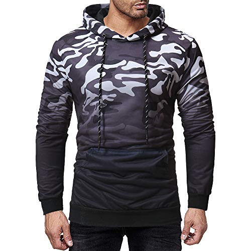 Sudaderas con Capucha para Hombre Camuflaje Jersey Ciclismo Suéter Manga Larga Hombre Ropa de Deporte Hoodie Chándal con Cordón Hombre riou
