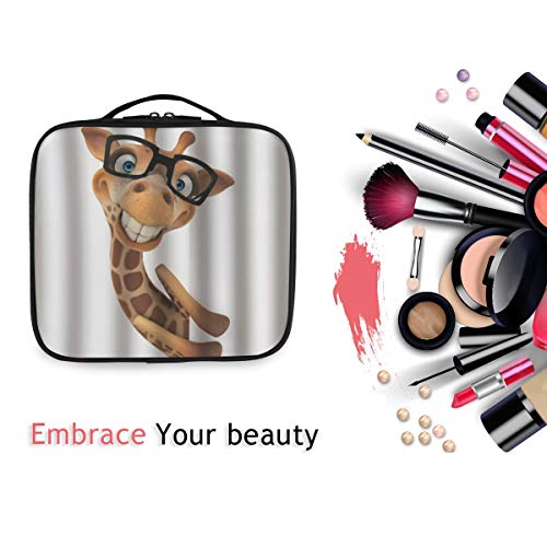 SUGARHE Decoración Divertida Jirafa,Neceser Maquillaje,Bolsa Cosméticos Organizador Brochas Maquillaje Estuches Portátil