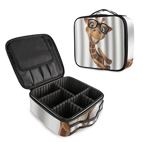 SUGARHE Decoración Divertida Jirafa,Neceser Maquillaje,Bolsa Cosméticos Organizador Brochas Maquillaje Estuches Portátil