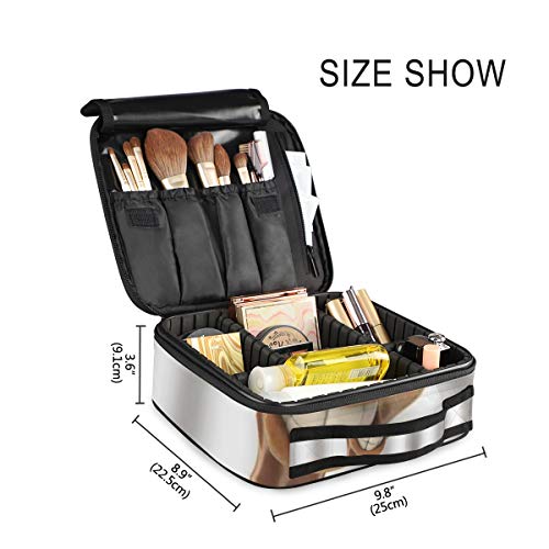 SUGARHE Decoración Divertida Jirafa,Neceser Maquillaje,Bolsa Cosméticos Organizador Brochas Maquillaje Estuches Portátil