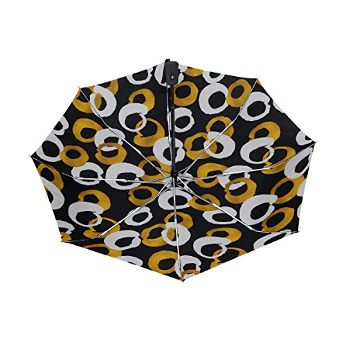 SUHETI Paraguas automático de Apertura/Cierre,Blog Moda inconsútil Texturas Fondo Mano,Paraguas pequeño Plegable a Prueba de Viento, Impermeable