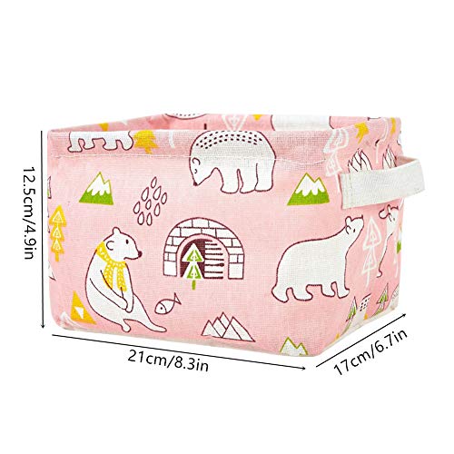 Sunfauo cestas de almacenaje Decorativas Cajas de almacenaje Decorativas niños Cuarto de baño de cestas de Almacenamiento de 3