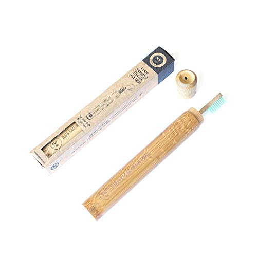 SUP Estuche para Cepillo de Dientes de Bambú | Portacepillo de Dientes de Viaje Vegano y Ecológico, Hecho de Bambú Mao 100% Biodegradable, Anti Bacterias, Resistente al Agua, Libre de BPA