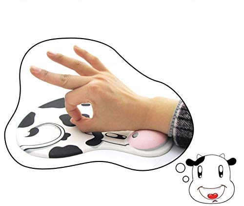 Superideal Muñeca Alfombrilla de Ratón con el Apoyo de la Muñeca del Gel Lleno Alfombrilla de Ratón, del Resto de Muñeca Cojín de Ratón---Vaca lechera