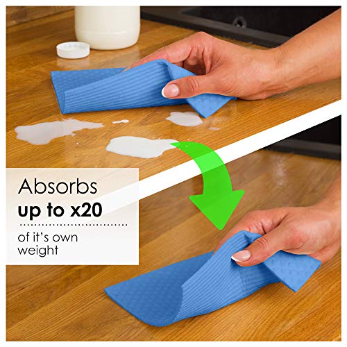 SUPERSCANDI - Paños de Limpieza suecos ecológicos, Reutilizables, sostenibles, biodegradables, esponjas de celulosa