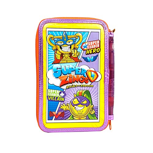 SUPERZINGS Estuche Triple-Kit Completo Material Escolar, Multicolor (Cife 41940)