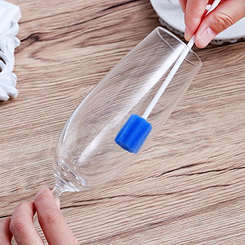 supvox 100 pieza bucal Cuidado varillas bastoncillos desechables boca Esponja boca Higiene bucal Cuidado (Azul)