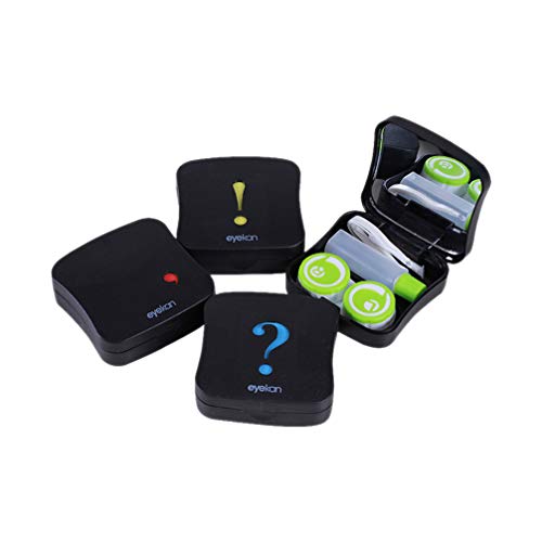 SUPVOX 4 Piezas Caja de Lentes de Contacto Kit de Viaje Caja de lentillas Portátil con Pinza Aplicador Palo Botella de Solución