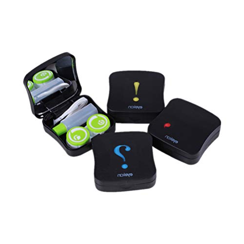 SUPVOX 4 Piezas Caja de Lentes de Contacto Kit de Viaje Caja de lentillas Portátil con Pinza Aplicador Palo Botella de Solución