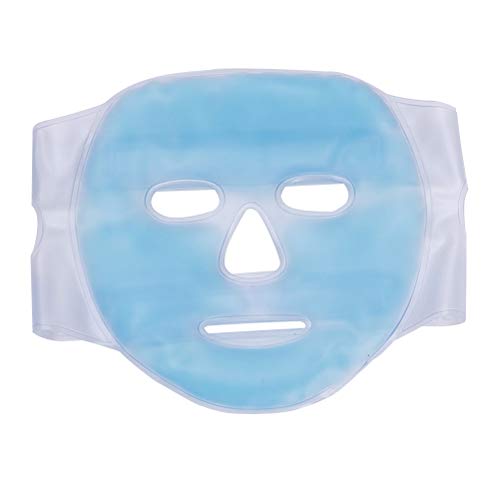 SUPVOX Ice Face Mask Hot and Cold Therapy Gel Bead Full Facial Mask for Sleeping Migraine Relief Swollen Face Puffy Eyes Dark Circle (Blue)