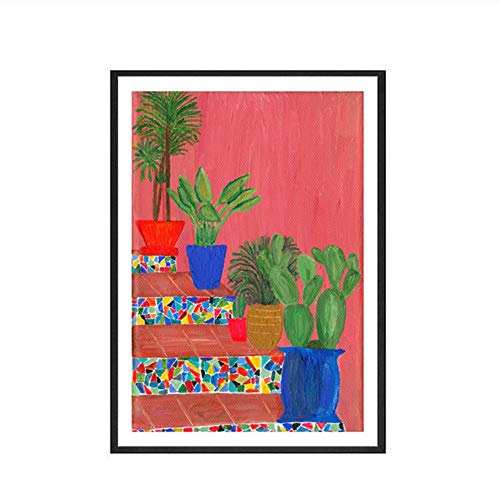 Suuyar Cuadro Abstracto De La Vida De Cartagena, Póster De Pared Mream, Lienzo Impreso, Pintura, Arte, Pasillo, Decoración para Sala De Estar, 50X70Cmx2Pcs Sin Marco