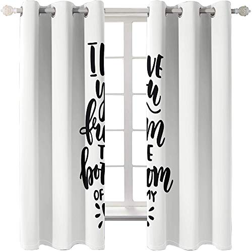 SUZIHUA Cortina Opaca 3D Alfabeto Inglés Muebles para El Hogar Aislamiento Térmico Lápiz Pliegue Cortina Opaca/Cortina De Dormitorio-140Cmx250Cmx2Pcs