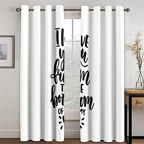 SUZIHUA Cortina Opaca 3D Alfabeto Inglés Muebles para El Hogar Aislamiento Térmico Lápiz Pliegue Cortina Opaca/Cortina De Dormitorio-140Cmx250Cmx2Pcs