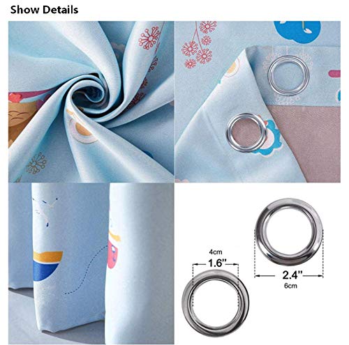 SUZIHUA Cortina Opaca 3D Alfabeto Inglés Muebles para El Hogar Aislamiento Térmico Lápiz Pliegue Cortina Opaca/Cortina De Dormitorio-140Cmx250Cmx2Pcs