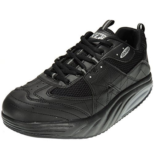 Sweden 602217 Zapatilla Deportiva iShape con Piso Balancín para Hombre y Mujer Negro Talla 42