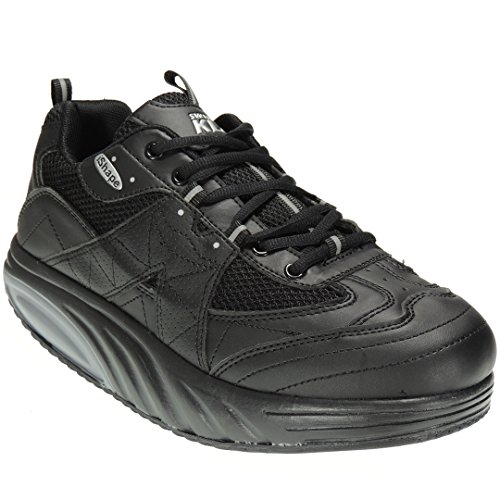 Sweden 602217 Zapatilla Deportiva iShape con Piso Balancín para Hombre y Mujer Negro Talla 42