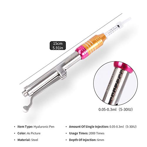 SWGN Pluma de Inyección de Hialuron Ácido Hialurónico Atomizador Hyaluron Pen para Labios de Elevación Anti Arrugas con 10 Cabeza de Ampolla